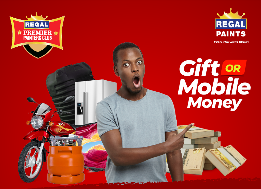Regal Premier Painters Club rewards including gifts and mobile money