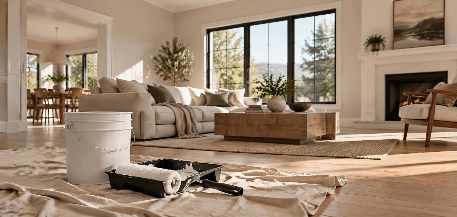 Freshly painted Ugandan living room